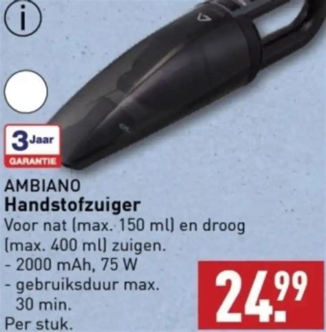 Ambiano Handstofzuiger Aanbieding Bij Aldi