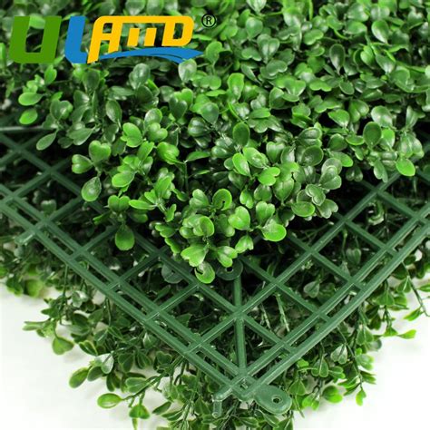 2021 Plastic Boxwood 24 Panels 25x25cm Decorative Artificial Plants