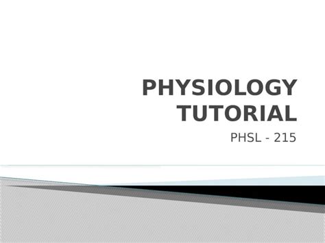 Pptx Phsl Graded Potential Action Potential Neuron Nerve