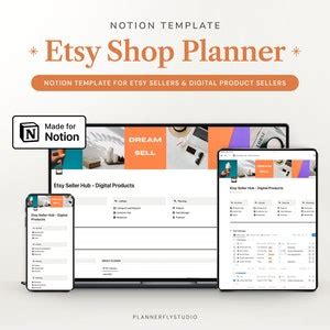 Notion Template Etsy Shop Planner, Notion Business Planner, Etsy Seller ...