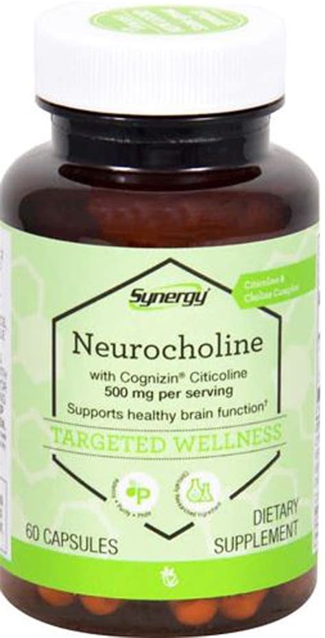 Vitacost Synergy Neurocholine With Cognizin Citicoline 500 Mg 60