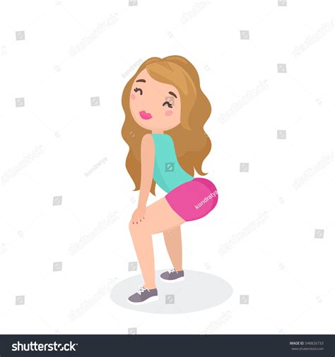 Funny Girl Booty Dance Twerking Cartoon Stock Vector 548826733 Shutterstock