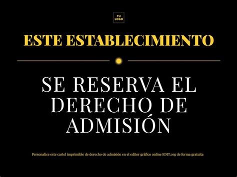 Carteles De Derecho De Admisi N Para Imprimir Gratis