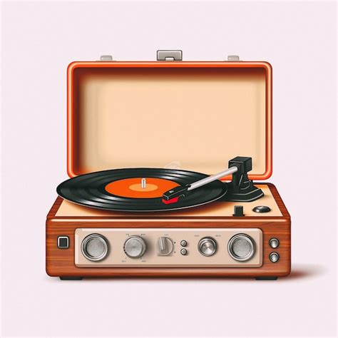 premium ai image   fashioned record player