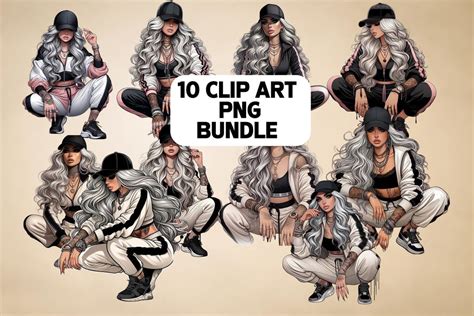 Bad Ass Bitch Clip Art Girl With Tattoos Art Commercial Use Clip Art Create Your Own Designs