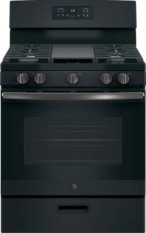 Ge 50 Cu Ft Freestanding Gas Range Black Slate At Pacific Sales