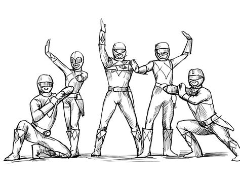 Power Rangers Samurai Coloring Pages Team Coloring