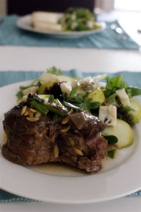 Braised Brisket With Blue Cheese Pear Salad Insun Lee