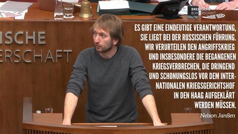 Jan En Ukraine Krieg Es Gibt Eine Eindeutige Verantwortung Sie