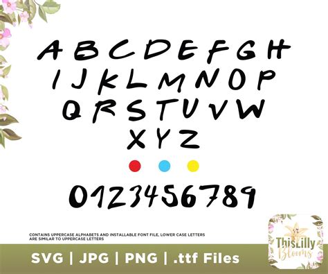 Friends Font Friends Font Svg Friends Font TTF Font Svg Png Etsy