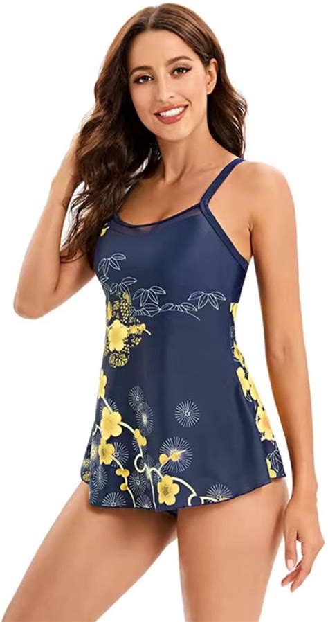 Tankini Set Met Bloemenprint Delig Zwempak Met Zonnebloemprint Dames Bikini Bol