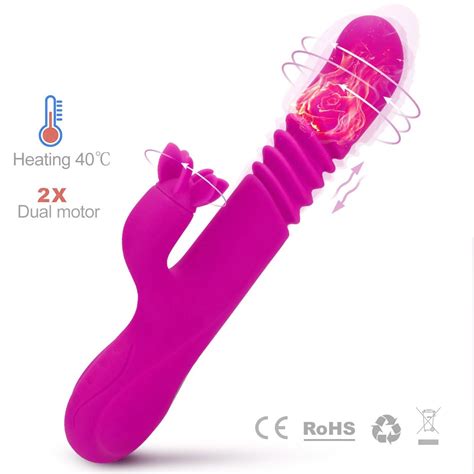 USB Rechargeable Flexible Dildo Rabbit Vibrator Rotation Vibrator G