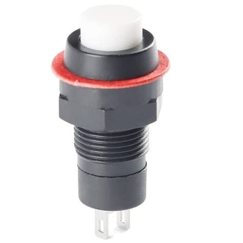 Interruptor Redondo On Off Push Button Blanco Con Enclavamiento A V