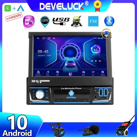 1 Din Android 10 Araba Radyo GPS Navigasyon 7 Multimedya Video