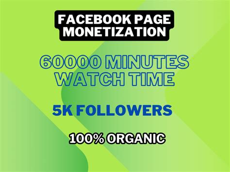 K Followers K Watch Time For Facebook Page Monetization Upwork