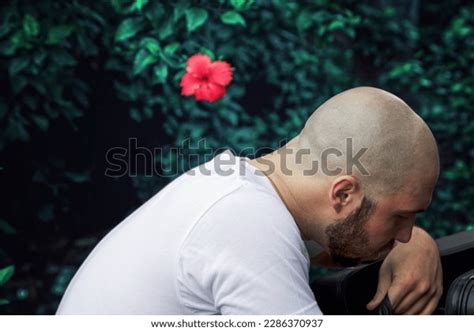 Thoughtful Sad Man Looking Down Sitting Stock Photo 2286370937 ...