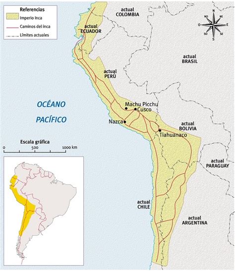 Mapa de la ubicación geográfica del Imperio Inca | Social Hizo