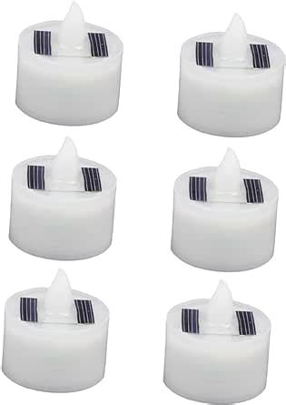 Amazon HOMSFOU 6pcs Solar Waterproof Electric Candle Lamp Electric