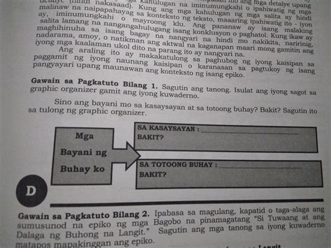 Gawain Sa Pagkatuto Bilang Sagutin Ang Tanong Isulat Ang Iyong Sagit