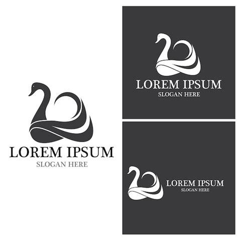 Ilustraci N De Plantilla De Vector De Logotipo De Cisne Vector Premium