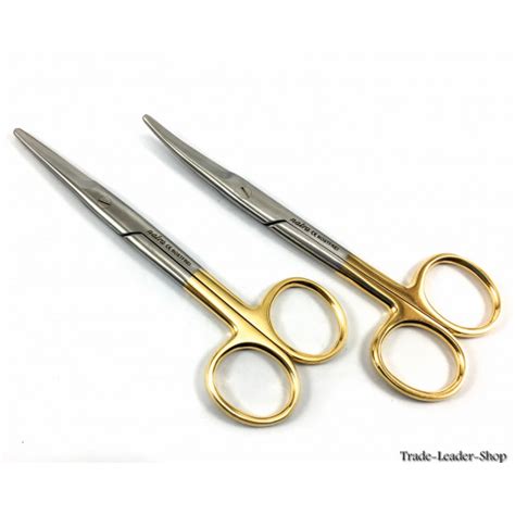 Mayo Scissors Blunt Curved Straight Tip TC Gold In Different Sizes