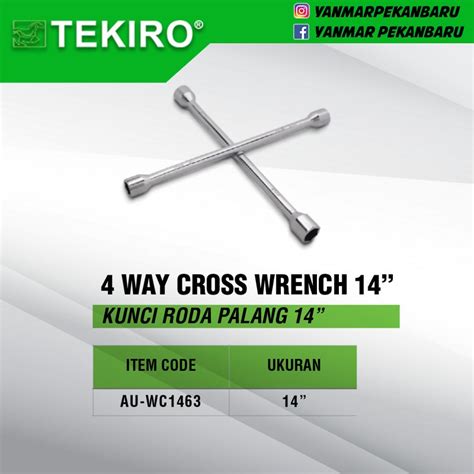 Jual TEKIRO 4 WAY CROSS WRENCH KUNCI RODA PALANG 14 INCH Shopee