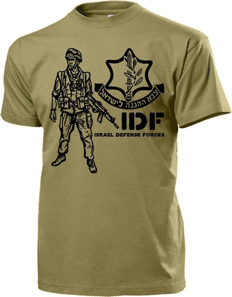 Camiseta De Manga Corta De Israel Defense Forces Fighter Idf Armee The