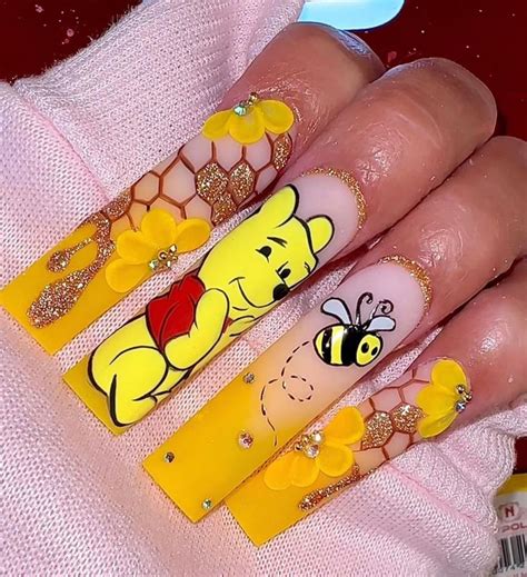 Pin By Bernice Mitchell On Aa Nail Space Disney Acrylic Nails Bears