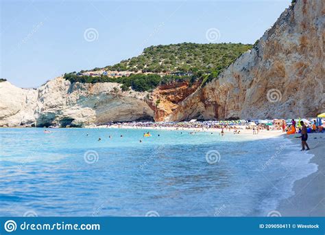 Porto Katsiki Beach Lefkada Island Greece Editorial Photo Image Of