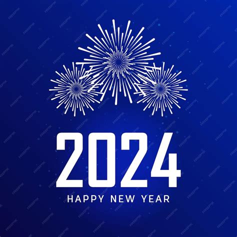 Bonne Année 2024 Carte De Voeux De Fond De Fête Du Nouvel An Festif Vecteur Premium