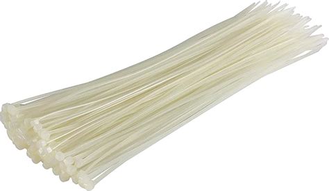 Amazon GTSE 11 Inch White Clear Zip Ties 100 Pack 40lb Strength