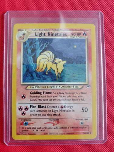 Light Ninetales Neo Destiny Pokemon Tcg Card Mp Regular Uncommon