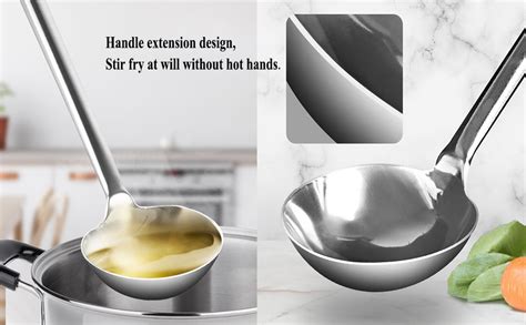 Tenta Kitchen Professional Large Stainless Steel Serving Ladle Spoon