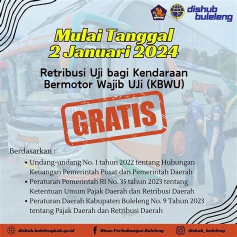 Retribusi Uji Bagi Kendaraan Bermotor Wajib Uji KBWU