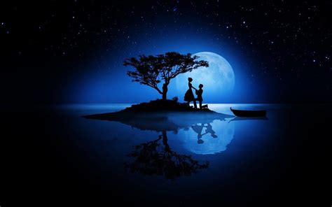Romantic Moon Wallpapers Wallpaper Cave