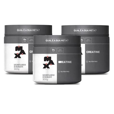 Kit 3x Creatina 300g Max Titanium Barato Online Em 2023