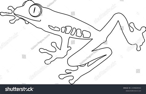 Frog Outline Illustration Coloring Book Hand Stock Vector Royalty Free