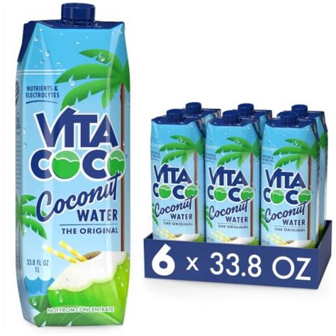 Vita Coco Coconut Water Original 33 8 Fl Oz Pack Of 6 33 8 Fl Oz