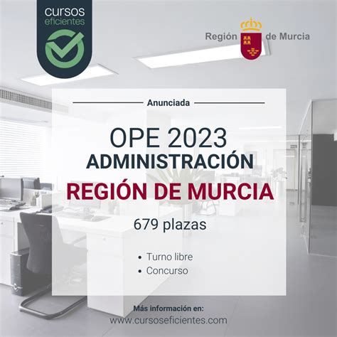 Anunciada nueva oferta de empleo público en Murcia con 679 plazas para