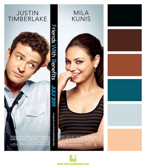 Color Palette Based On The Movie Poster For Friends With Benefits