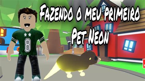 Meu Primeiro Pet Neon Adopt Me Roblox Otter Neon Lontra Neon