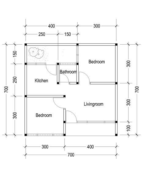 Simple House Blueprints With Dimensions