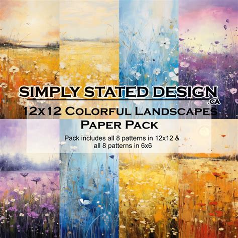 Colorful Landscapes 12x12 Paper Pack Simplystateddesign