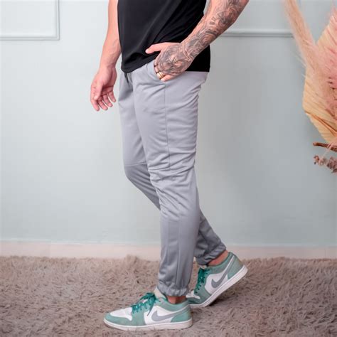 Calça Jogger Masculina Malha Esportiva Para Treino Cinza Sideway Store