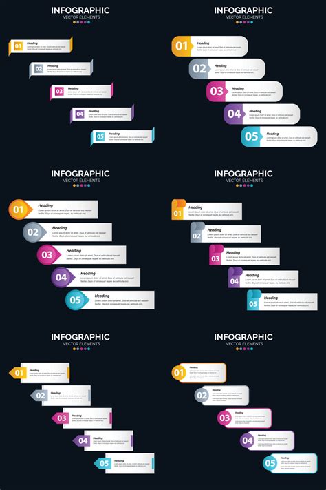 Create A Dynamic Presentation With Our Vector 6 Infographics Pack