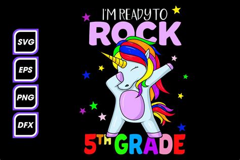 I M Ready To Rock 5th Grade Graphic By Tlamtha Studio Creative Fabrica