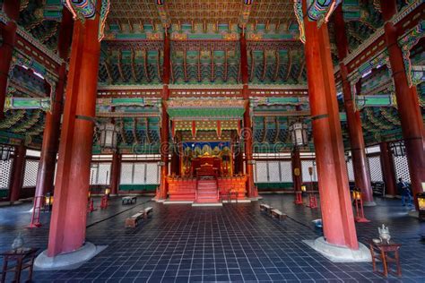 The Royal Palace S Interior View of the Geunjeongjeon Hall at ...