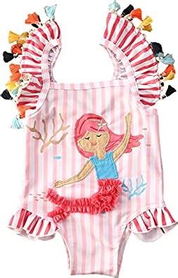Carolilly Costume Intero Da Bagno Bambina Neonata Estivo Bikini Nappe A