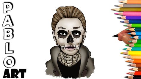 How To Draw Tate Langdon From American Horror Story Evan Peters Youtube