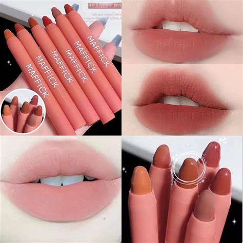 Hot Nude Lipstick Stick Velvet Mousse Lip Liner Pencil Matte Lip Liner
